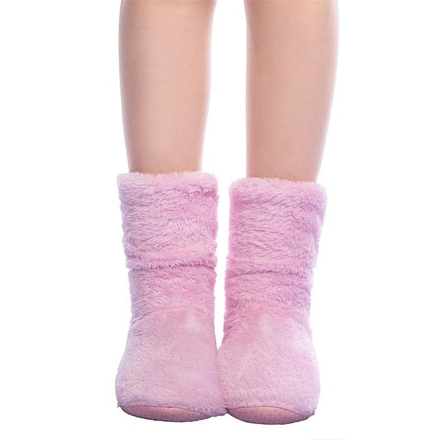 FRALOSHA Women Plush Home Coral Fleece Floor Sock/Slipper Winter Super Soft Warm
