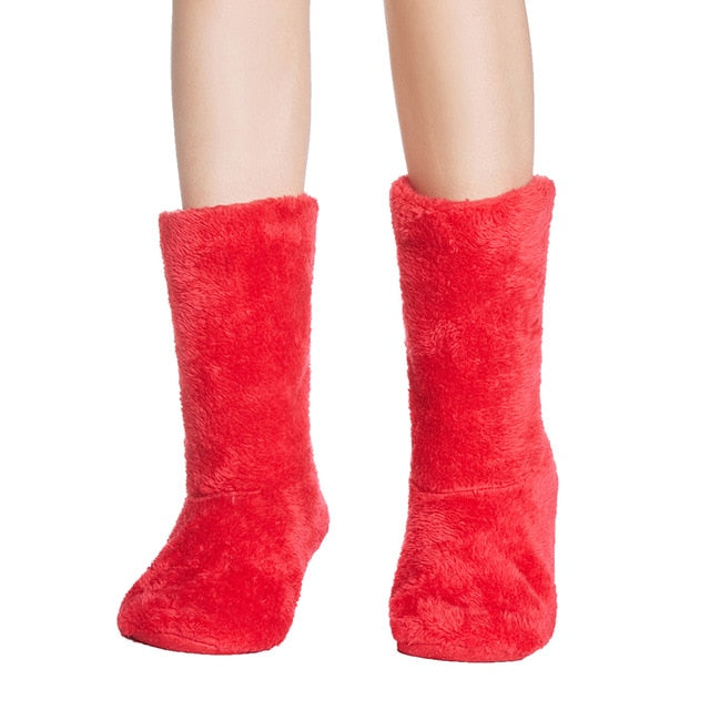 FRALOSHA Women Plush Home Coral Fleece Floor Sock/Slipper Winter Super Soft Warm