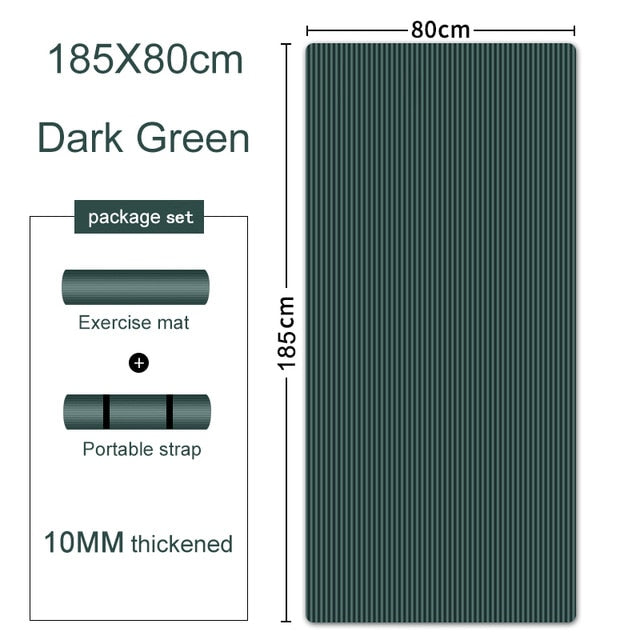 200*90cm 15mm Extra Thick NBR Yoga Mat For Gym Home Fitness Exercise