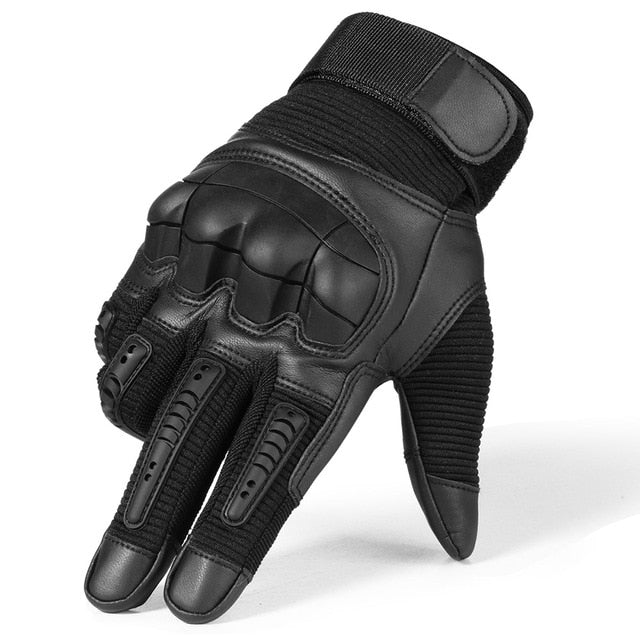 Touch Screen Hard Knuckle Tactical Gloves PU Leather Airsoft Outdoor Sport