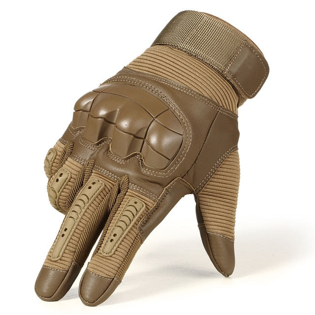 Touch Screen Hard Knuckle Tactical Gloves PU Leather Airsoft Outdoor Sport