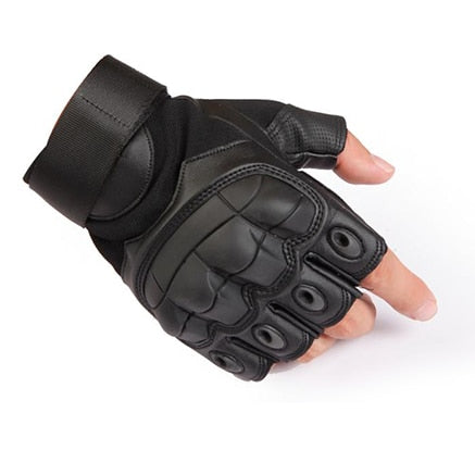 Touch Screen Hard Knuckle Tactical Gloves PU Leather Airsoft Outdoor Sport
