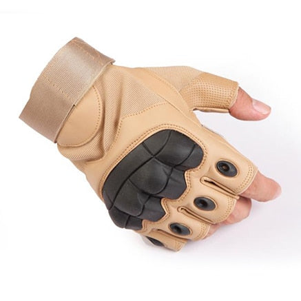 Touch Screen Hard Knuckle Tactical Gloves PU Leather Airsoft Outdoor Sport
