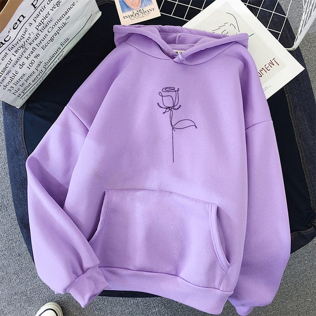 Women Solid Color Oversize Hoodie 2020 Harajuku Plus Basic Sweatshirt Long Sleeve