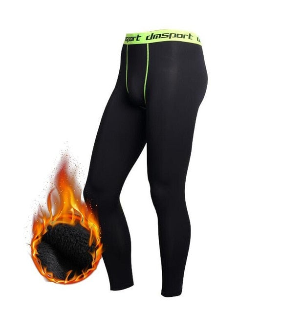 Aismz Winter Thermal Underwear Men Fleece Legging