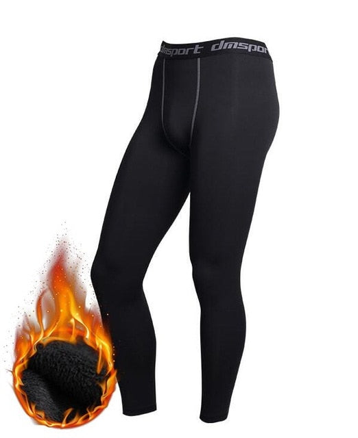 Aismz Winter Thermal Underwear Men Fleece Legging