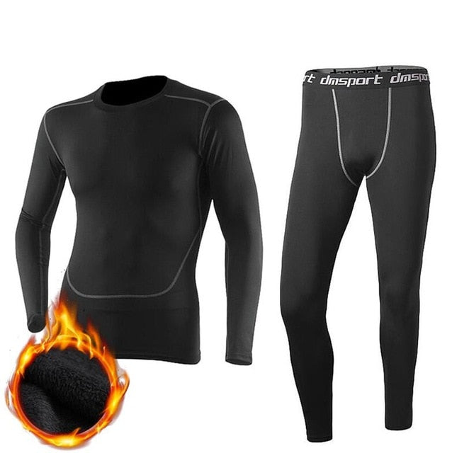 Aismz Winter Thermal Underwear Men Fleece Legging