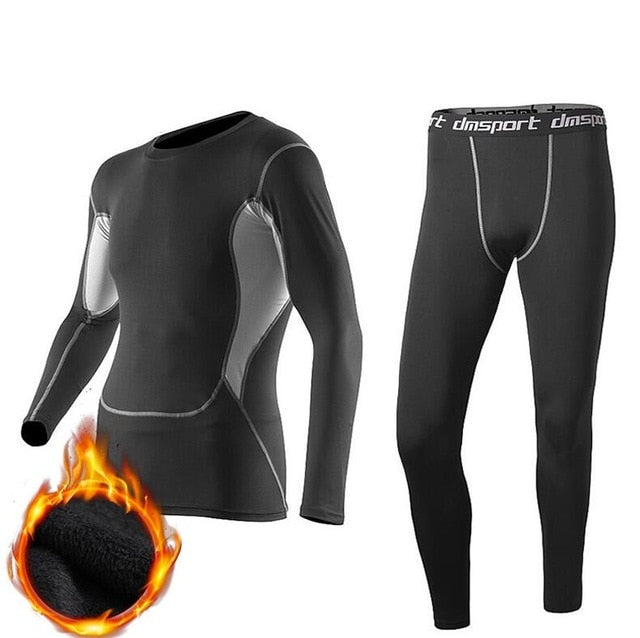 Aismz Winter Thermal Underwear Men Fleece Legging
