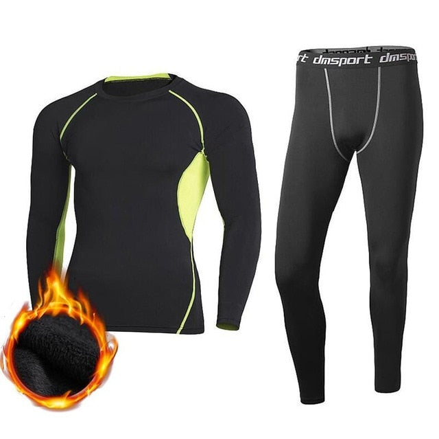 Aismz Winter Thermal Underwear Men Fleece Legging
