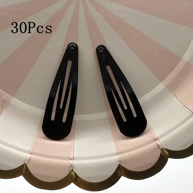 30Pcs 5Cm Kawaii Hair Clips, Bp Pins And Clips Metal Barrettes Styling Accessories