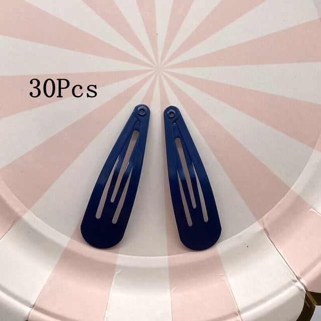 30Pcs 5Cm Kawaii Hair Clips, Bp Pins And Clips Metal Barrettes Styling Accessories