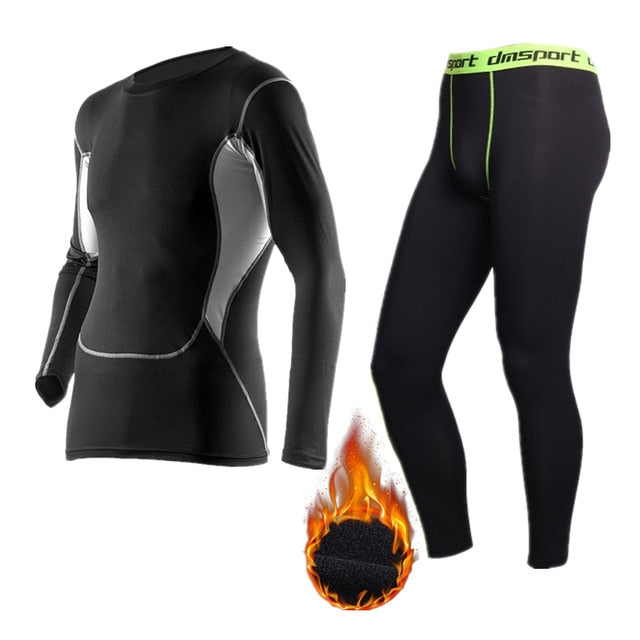 Aismz Winter Thermal Underwear Men Fleece Legging
