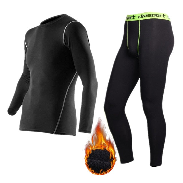 Aismz Winter Thermal Underwear Men Fleece Legging