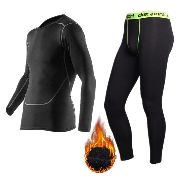 Aismz Winter Thermal Underwear Men Fleece Legging