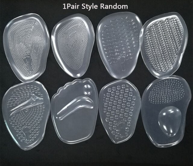 1 Pair Women Soft Silicone Gel Cushion Insoles Metatarsal Support Insert Pad Shoes Insoles