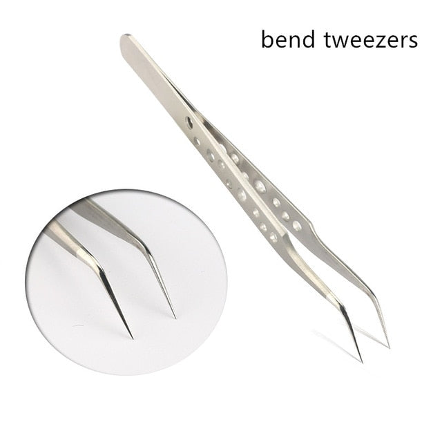 1 Pcs Eyelashes Tweezers Stainless Steel superhard Tweezers High Precision Anti-static tweezers for Eyelash Extensions