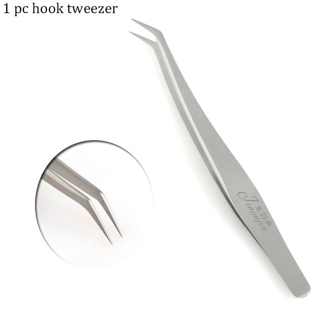 1 Pcs Eyelashes Tweezers Stainless Steel superhard Tweezers High Precision Anti-static tweezers for Eyelash Extensions