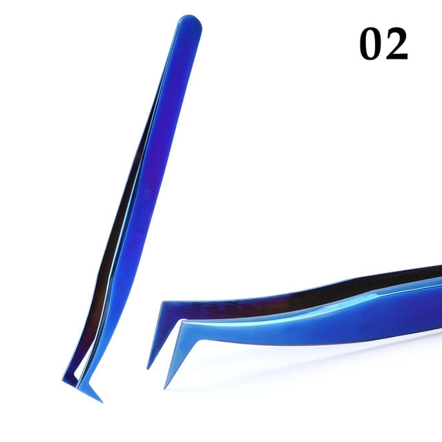 1 Pcs Eyelashes Tweezers Stainless Steel superhard Tweezers High Precision Anti-static tweezers for Eyelash Extensions
