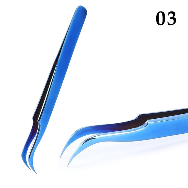 1 Pcs Eyelashes Tweezers Stainless Steel superhard Tweezers High Precision Anti-static tweezers for Eyelash Extensions