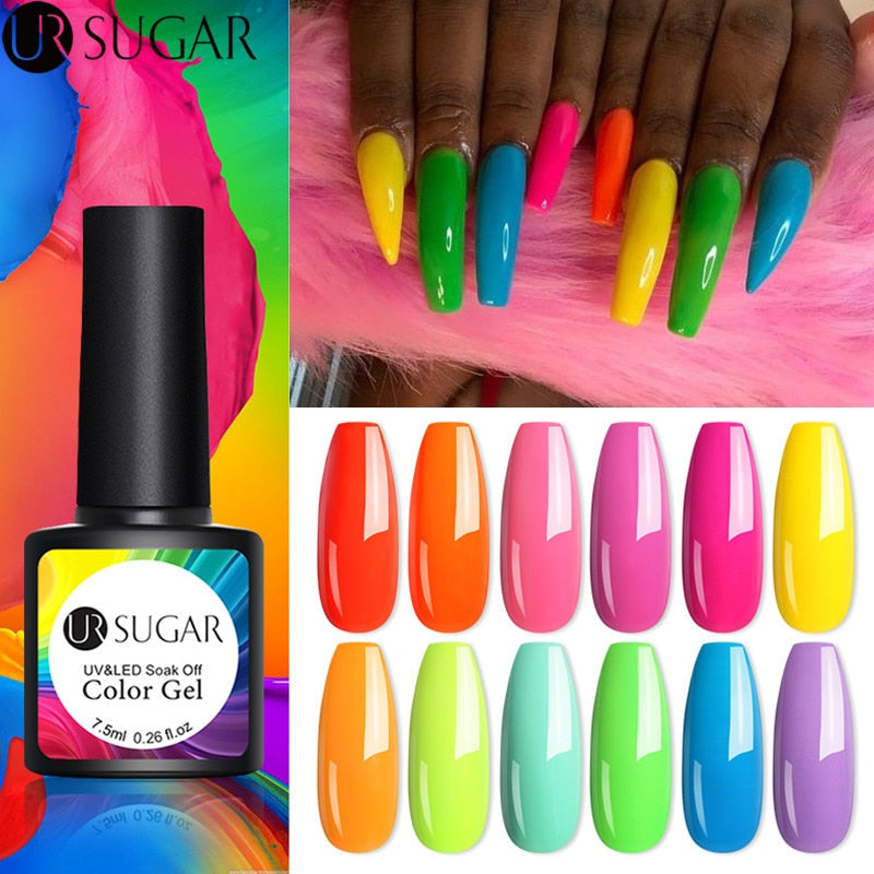 UR SUGAR Neon Gel Polish Varnishes Hybrid Nails