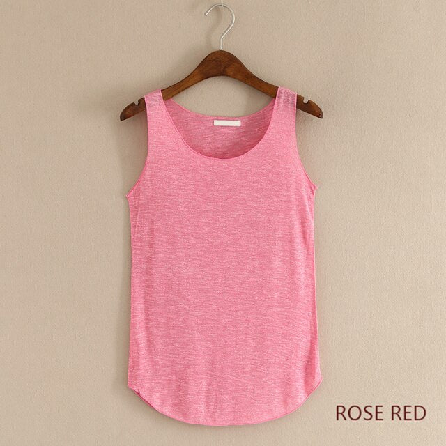 2021 Women's Tube Top For Girls Female Tank Tops Summer Loose Casual O-Neck Sleeveless T-Shirt Fashion Solid Color Cotton Vest