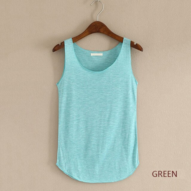 2021 Women's Tube Top For Girls Female Tank Tops Summer Loose Casual O-Neck Sleeveless T-Shirt Fashion Solid Color Cotton Vest