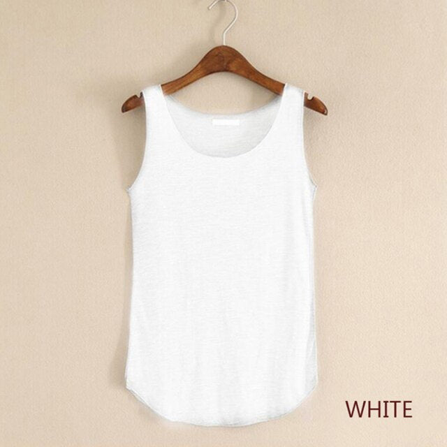 2021 Women's Tube Top For Girls Female Tank Tops Summer Loose Casual O-Neck Sleeveless T-Shirt Fashion Solid Color Cotton Vest