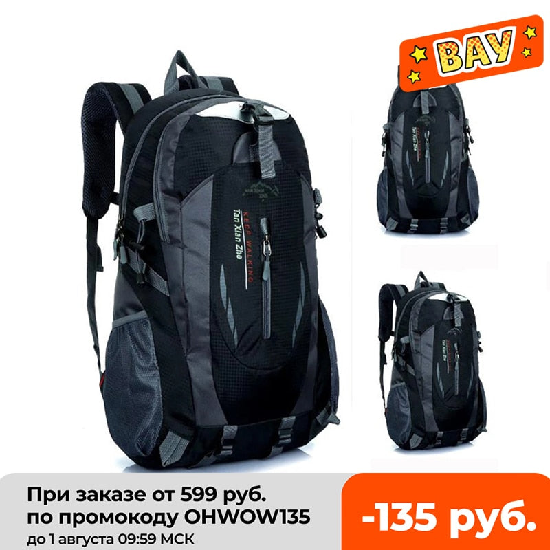 Men's Backpack Waterproof Mutifunctional Male Laptop School Travel Casual Bags Pack Oxford Casual Out Door Black Sport Backpack