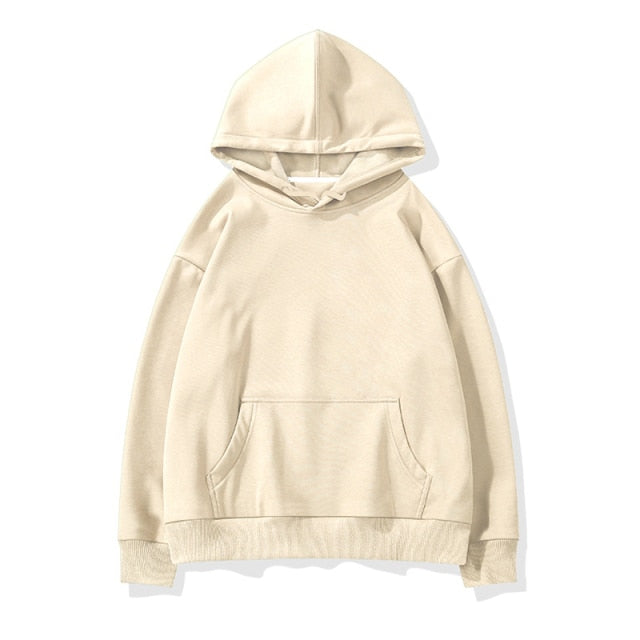 Aachoae Women Couple Hoodies Sweatshirt Fleece 100% Cotton Tracksuit Sports Sweatshirt 2021 Winter Japanese Casual Loose Jumper