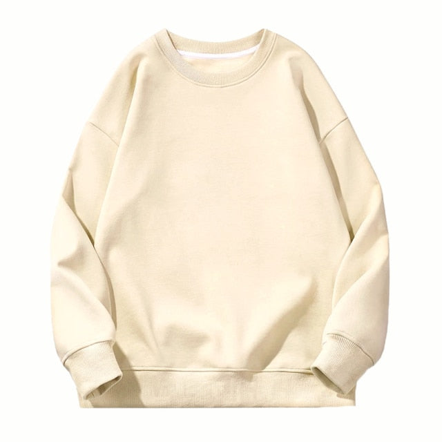 Aachoae Women Couple Hoodies Sweatshirt Fleece 100% Cotton Tracksuit Sports Sweatshirt 2021 Winter Japanese Casual Loose Jumper