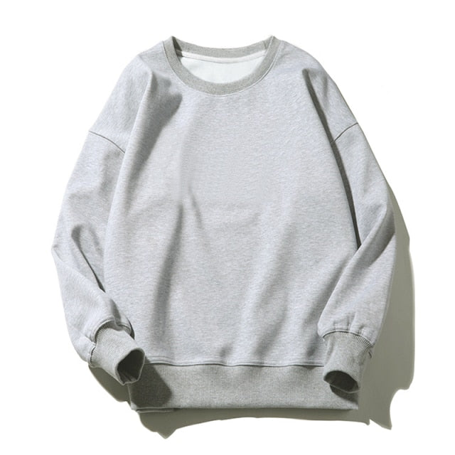 Aachoae Women Couple Hoodies Sweatshirt Fleece 100% Cotton Tracksuit Sports Sweatshirt 2021 Winter Japanese Casual Loose Jumper