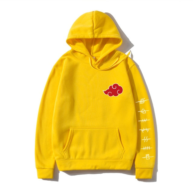 Japan Anime Akatsuki Cloud Symbols Print Men Hoodies Sweatshirt Streetwear Hoodie Men Women Oversized Sweatshirt Pullover Hoody