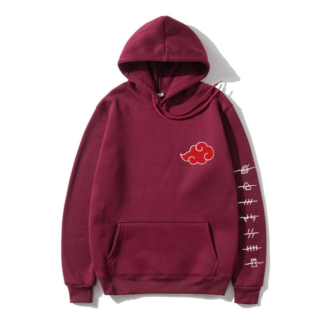 Japan Anime Akatsuki Cloud Symbols Print Men Hoodies Sweatshirt Streetwear Hoodie Men Women Oversized Sweatshirt Pullover Hoody