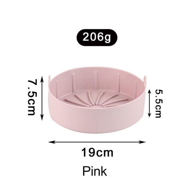AirFryer Silicone Pot Square Air Fryers Oven Baking Tray Bread Fried Chicken Pizza Basket Mat Replacemen Grill Pan Accessories