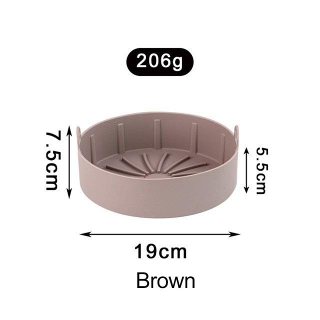 AirFryer Silicone Pot Square Air Fryers Oven Baking Tray Bread Fried Chicken Pizza Basket Mat Replacemen Grill Pan Accessories