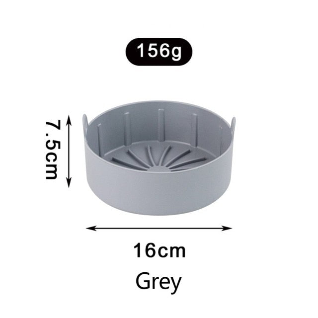 AirFryer Silicone Pot Square Air Fryers Oven Baking Tray Bread Fried Chicken Pizza Basket Mat Replacemen Grill Pan Accessories