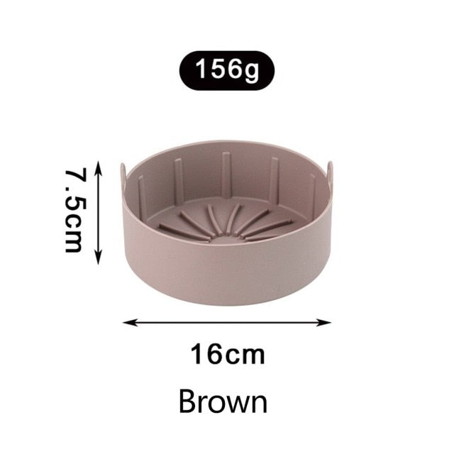 AirFryer Silicone Pot Square Air Fryers Oven Baking Tray Bread Fried Chicken Pizza Basket Mat Replacemen Grill Pan Accessories