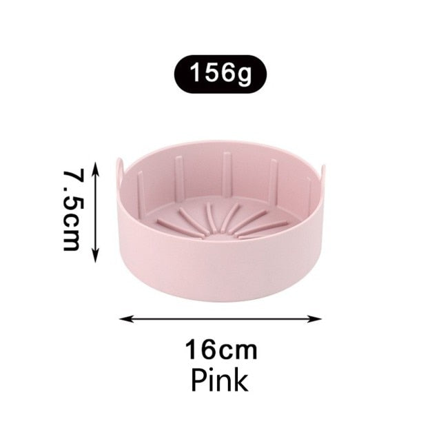 AirFryer Silicone Pot Square Air Fryers Oven Baking Tray Bread Fried Chicken Pizza Basket Mat Replacemen Grill Pan Accessories