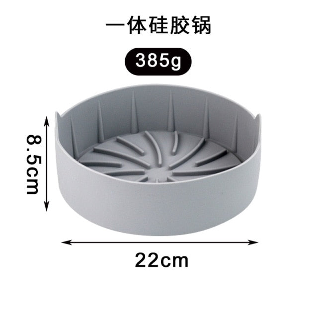 Airfryer Fryer Accessories Baking Tools Reusable Silicone Pot Baking Basket Pizza Plate Grill Pot Kitchen Cake Cooking Tool