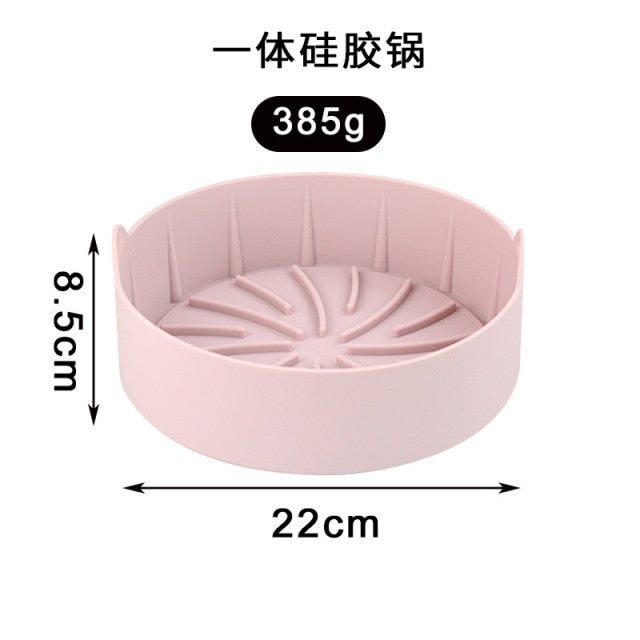 Airfryer Fryer Accessories Baking Tools Reusable Silicone Pot Baking Basket Pizza Plate Grill Pot Kitchen Cake Cooking Tool