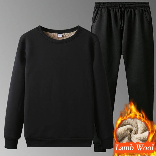 Warm Sport Suit Men 3 Pieces/Set Winter Sportsuit 2021 New Thermal Hoodies Sets Fleece Tracksuit Windproof Gym Run Sportswear