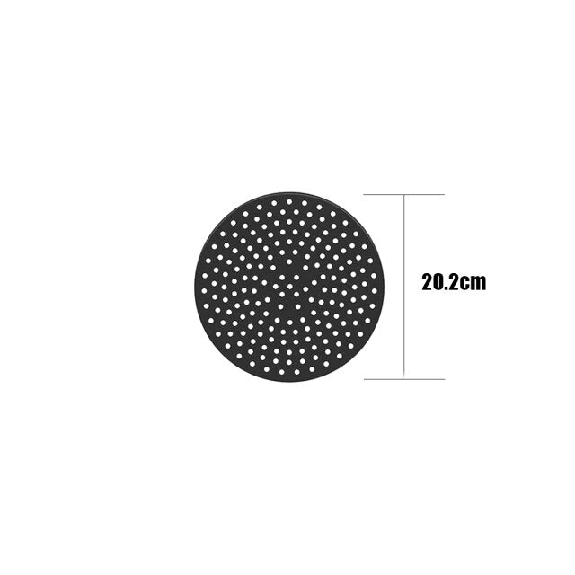 Air Fryer Lined Silicone Pad 7.5/8/8.5/9 Inch Square Round Heat-Resistant Non-slip Reusable Pot Mat Kitchen Accessories Gadgets