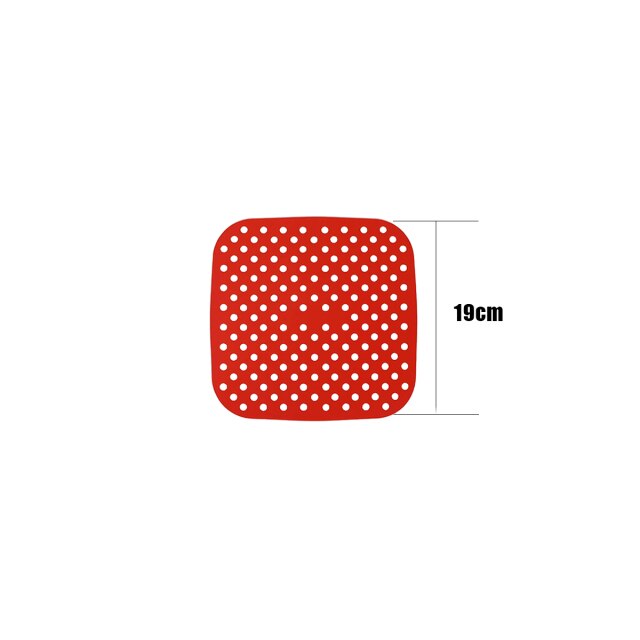 Air Fryer Lined Silicone Pad 7.5/8/8.5/9 Inch Square Round Heat-Resistant Non-slip Reusable Pot Mat Kitchen Accessories Gadgets