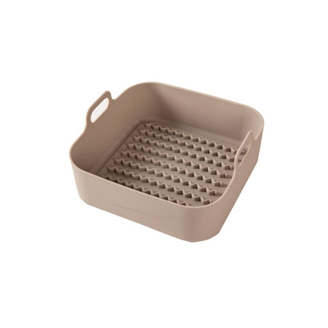 AirFryer Silicone Pot Multifunctional Air Fryers Oven Accessories Bread Fried Chicken Pizza Basket Baking Tray FDA Baking Dishes