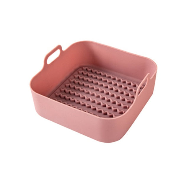 AirFryer Silicone Pot Multifunctional Air Fryers Oven Accessories Bread Fried Chicken Pizza Basket Baking Tray FDA Baking Dishes