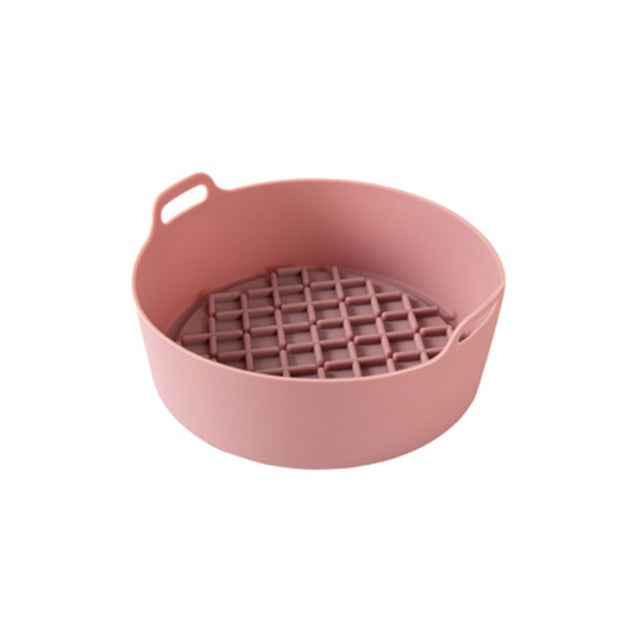 AirFryer Silicone Pot Multifunctional Air Fryers Oven Accessories Bread Fried Chicken Pizza Basket Baking Tray FDA Baking Dishes
