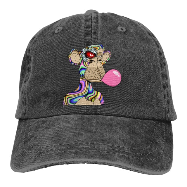 NFT Non Fungible Tokens Multicolor Hat Peaked Women's Cap Bored Ape Yacht Club #9361 Personalized Visor Protection Hats