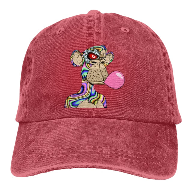 NFT Non Fungible Tokens Multicolor Hat Peaked Women's Cap Bored Ape Yacht Club #9361 Personalized Visor Protection Hats