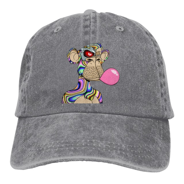 NFT Non Fungible Tokens Multicolor Hat Peaked Women's Cap Bored Ape Yacht Club #9361 Personalized Visor Protection Hats