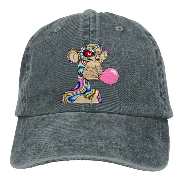 NFT Non Fungible Tokens Multicolor Hat Peaked Women's Cap Bored Ape Yacht Club #9361 Personalized Visor Protection Hats